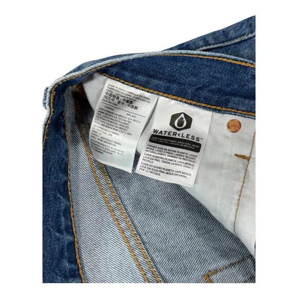 Levi’s Premium Deconstructed Denim Mini Skirt 28 Y2K Coastal Cowgirl NWT - Picture 3 of 8